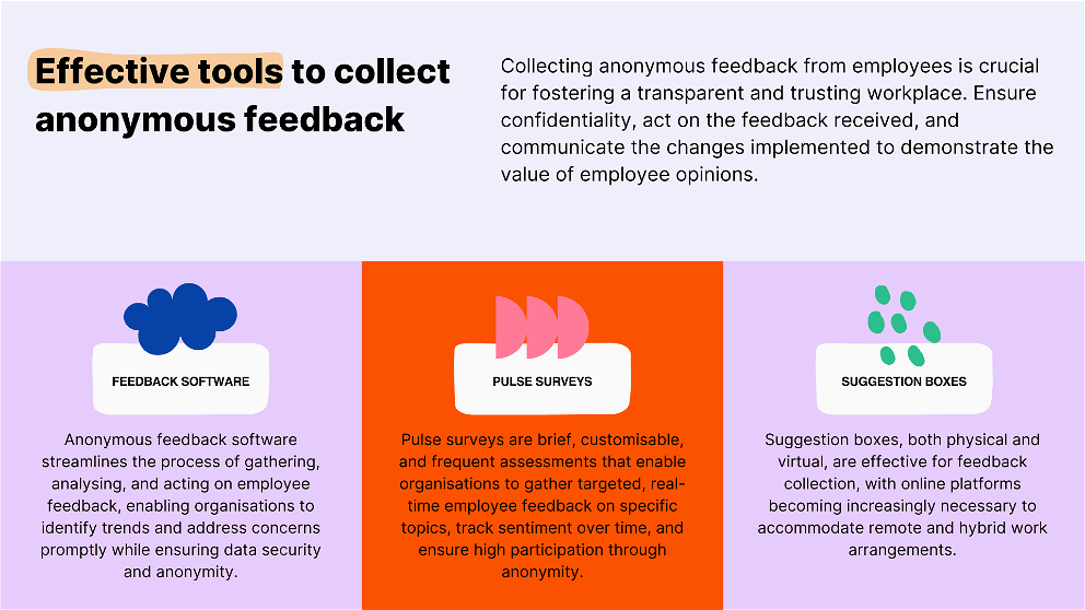 Benefits of using anonymous employee feedback