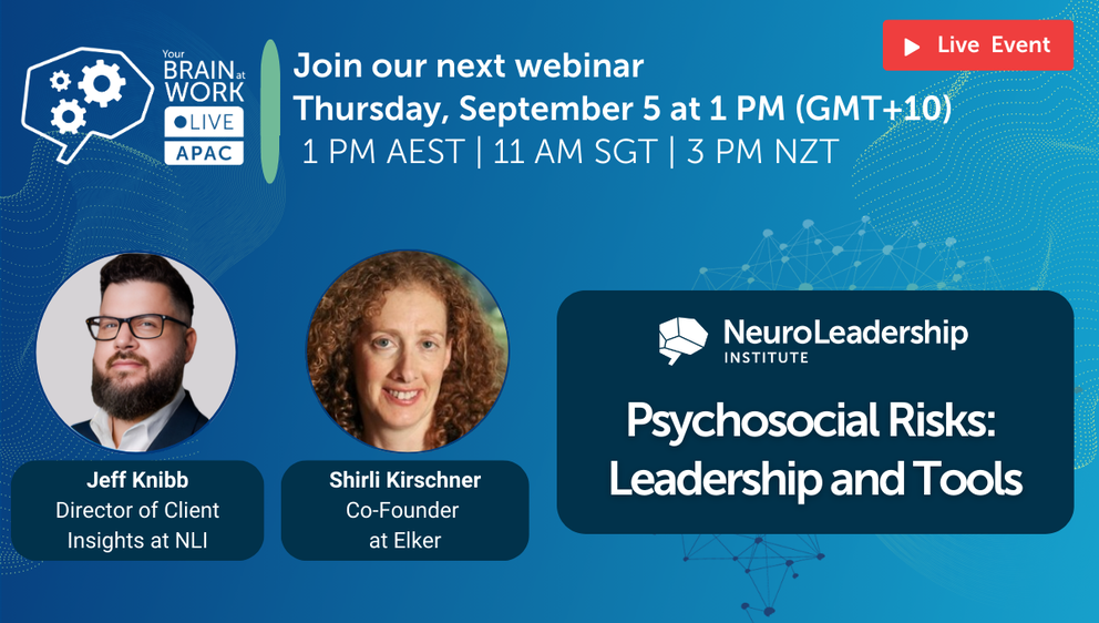 Webinar: Psychosocial Risks: Leadership and Tools - Elker x Neuroleadership