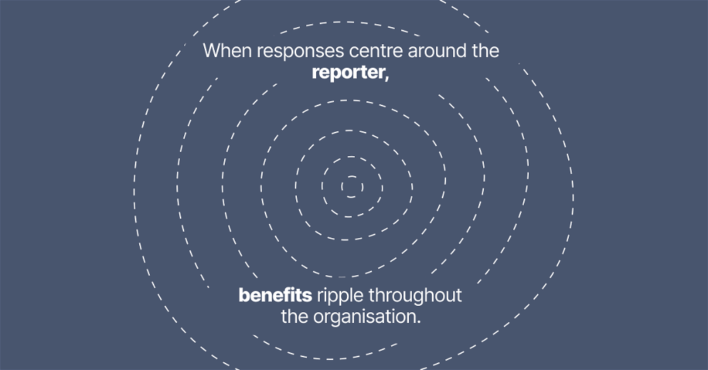 Responses centred around the reporter illustration