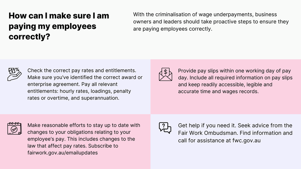 Paying my my employees correctly: new wage theft laws and strategy