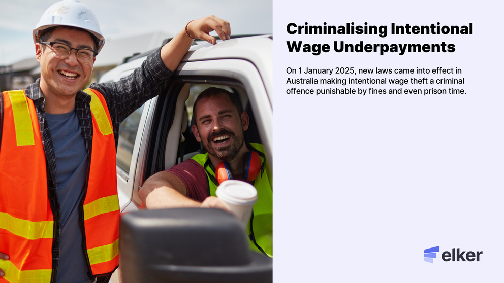 Wage theft: criminalising intentional wage underpayments under the Fair Work Act